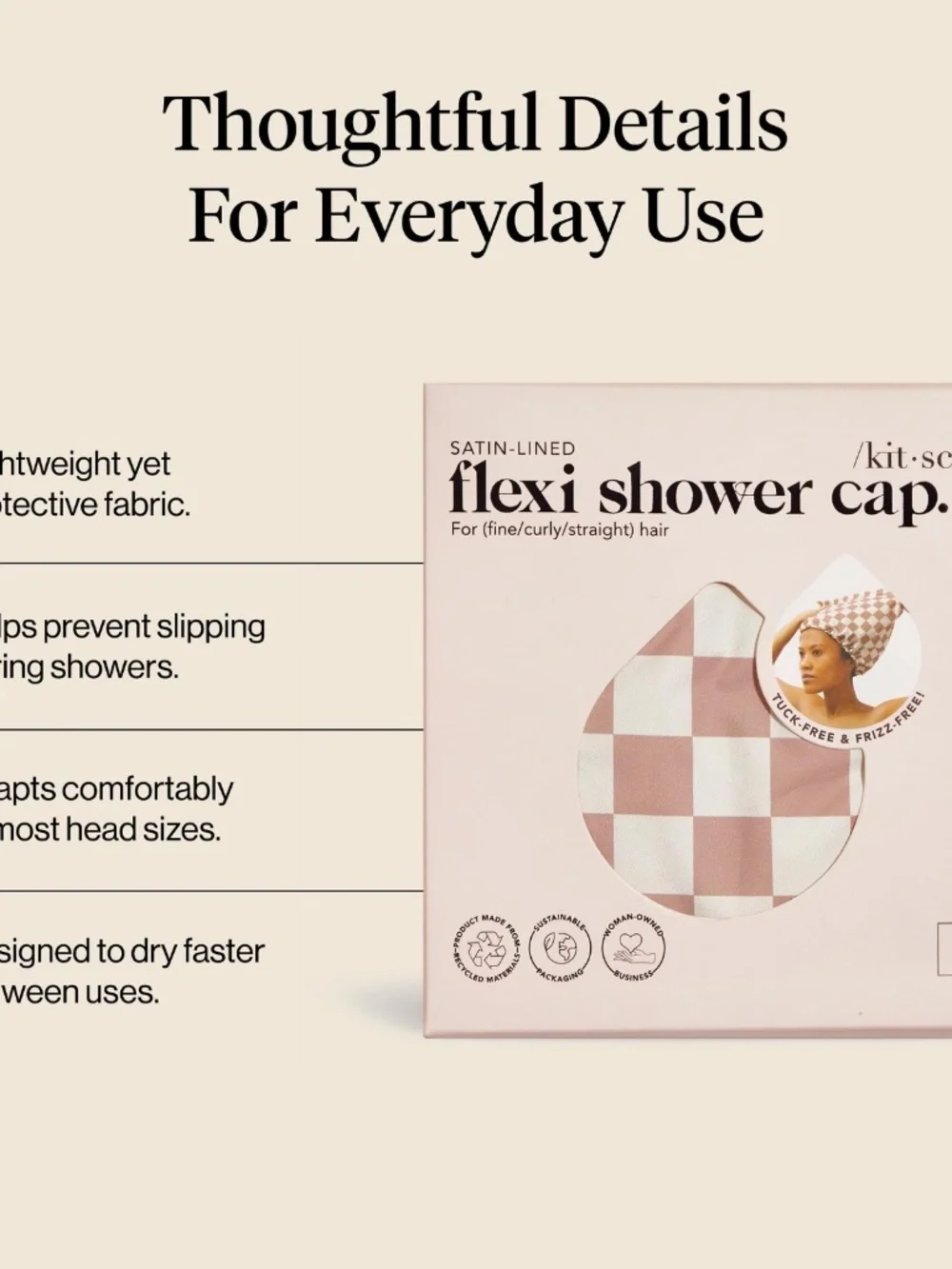 /kitsch/ flexi shower cap
